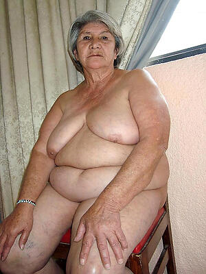 old chunky granny fancy posing nude