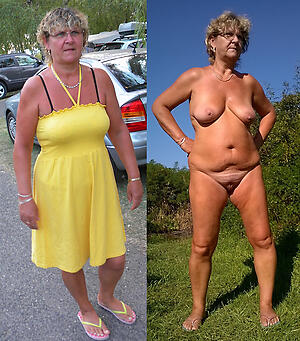 erotic old woman dressed undressed pic