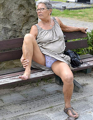 older unreserved upskirt show off