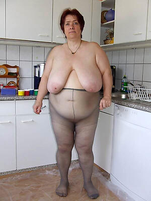 glum granny wearing pantyhose homemade picture