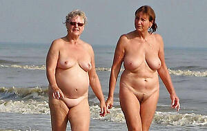 sexy elder woman on beach flavour