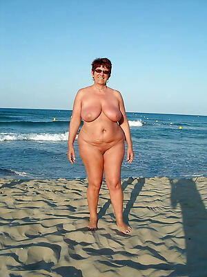 sexy Australian granny on beach a hot photos