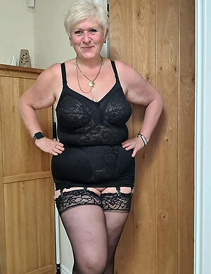sexy horny granny in lingerie show off